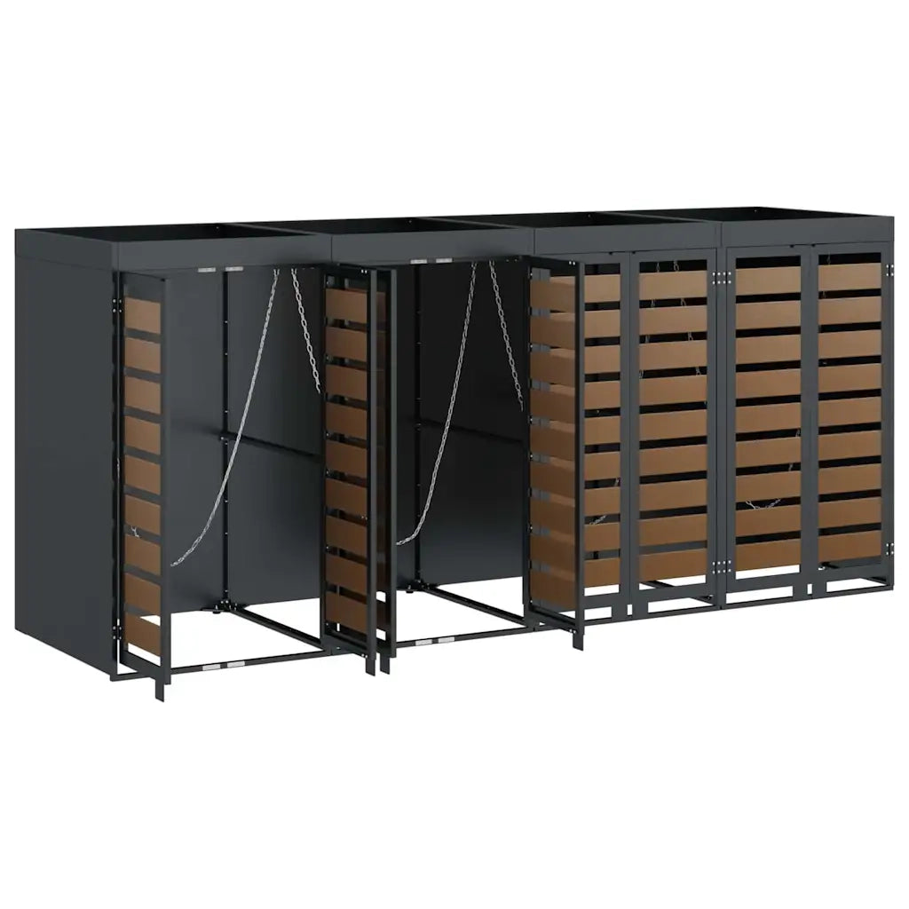 Contenitore per Rifiuti per 3 Bidoni 340 x 77.5 x 115.5 cm