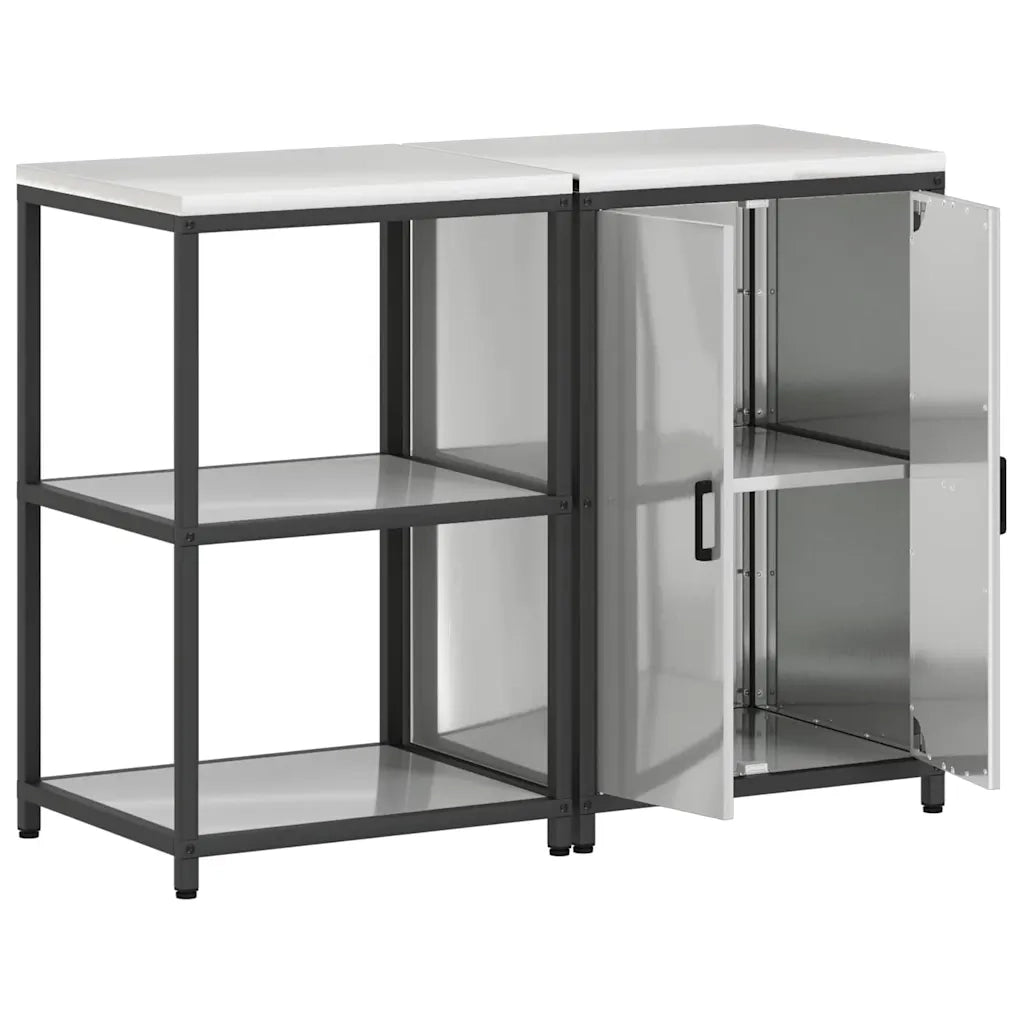 Set di Stoccaggio per Cucina 2 pcs Argento Acciaio zincato 3392692