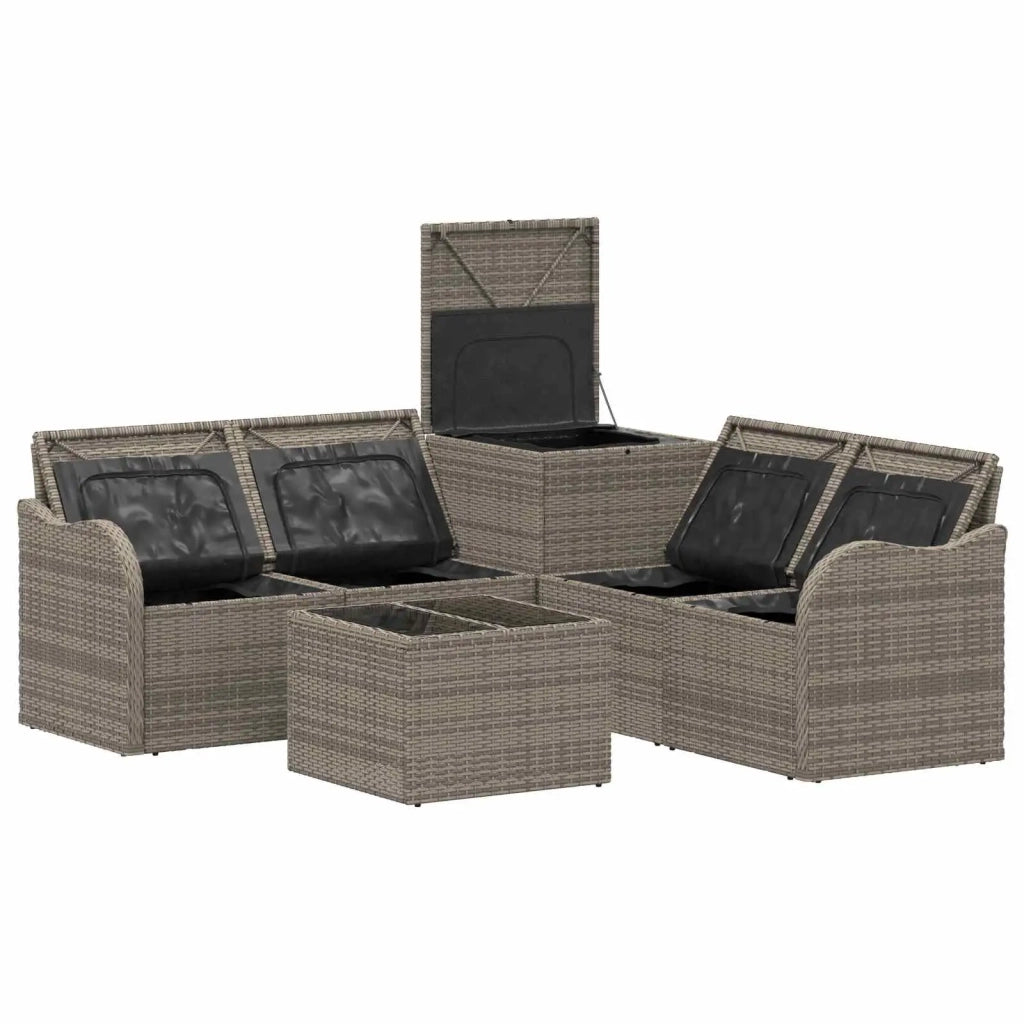 Set di divani 6 pz Grigio e Grigio Scuro 3447136
