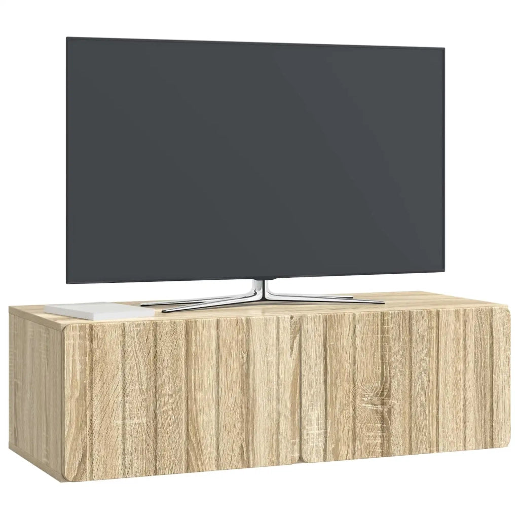 Mobile Porta TV da Muro-Credenza per TV sospesa Rovere Sonoma 98 x 41 x 30 cm 285364