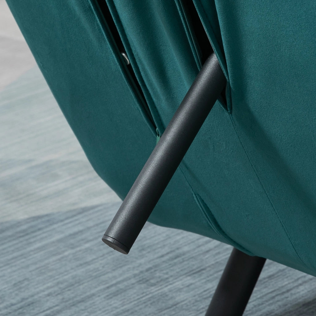 Divano letto 2 posti con cuscini e schienale regolabile ¨C zephmum ¨C velluto verde