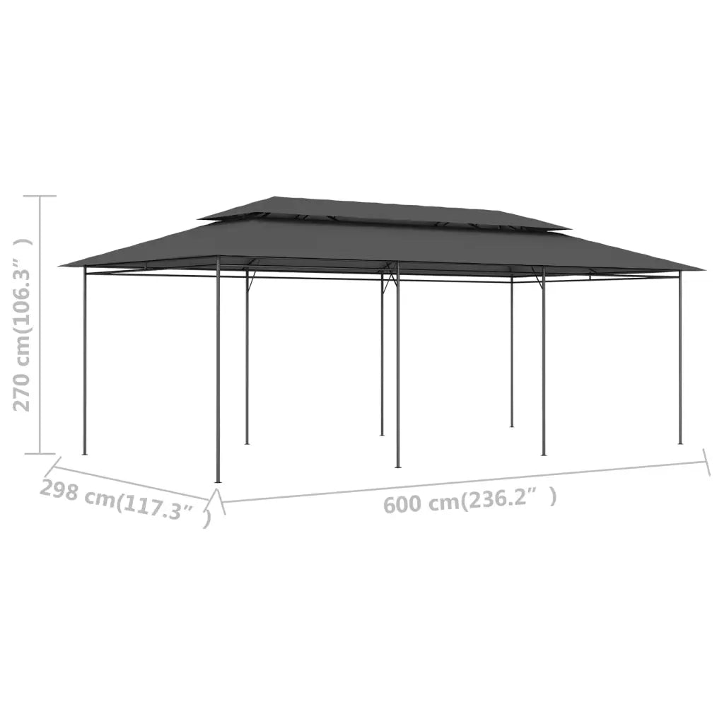 Gazebo | Pergolato 600x298x270 cm Antracite