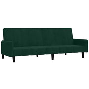 Divano letto | Sof¨¤ letto | Letto singolo a 2 Posti Verde Scuro in Velluto