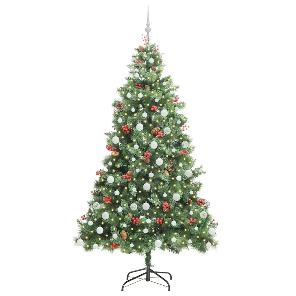 Albero di Natale artificiale Verde 210 cm PVC e Metallo 3395146