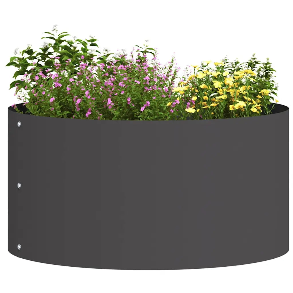 Anello per vaso Nero 40 x 40 x 20 cm Acciaio laminato a freddo 873606