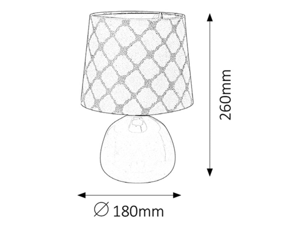 Lampada da comodino beige E14 Ellie 4380 Rabalux ceramica