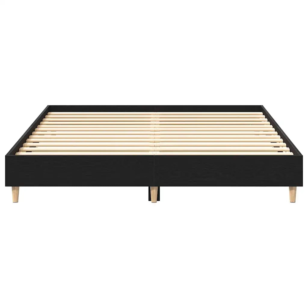 Struttura del letto Rovere Nero 203 x 153 x 25 cm 3329281