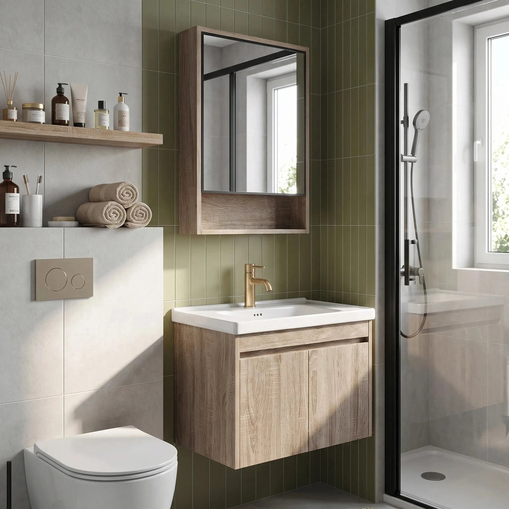 Set Di Mobili Da Bagno Con Lavabo Luno Db68-60 60cm
