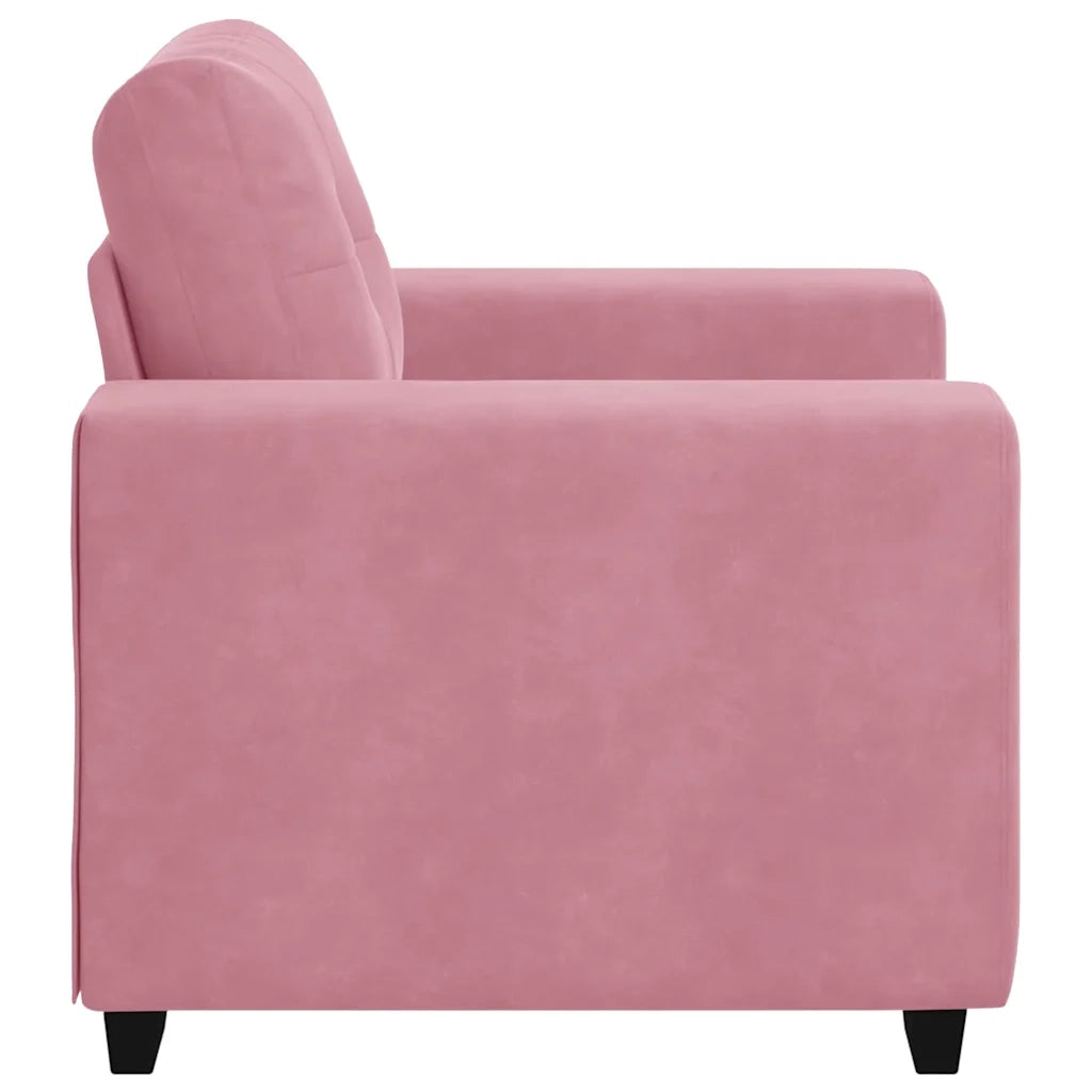 Divano Sedia Rosa 100x78x80 cm Velluto 4105101