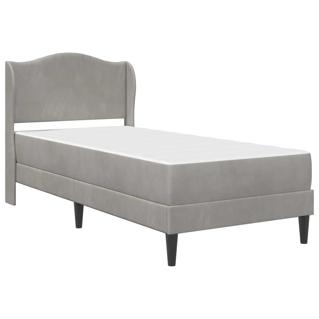 Struttura del letto-Giroletto Grigio Chiaro 100 x 200 cm Velluto 612814