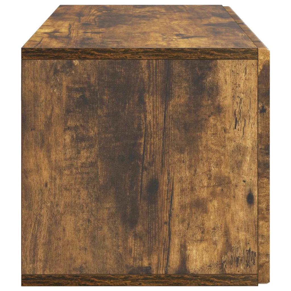 Mobile Porta TV da Muro-Credenza per TV sospesa Rovere Fumo 59,5 x 31 x 30 cm 573290