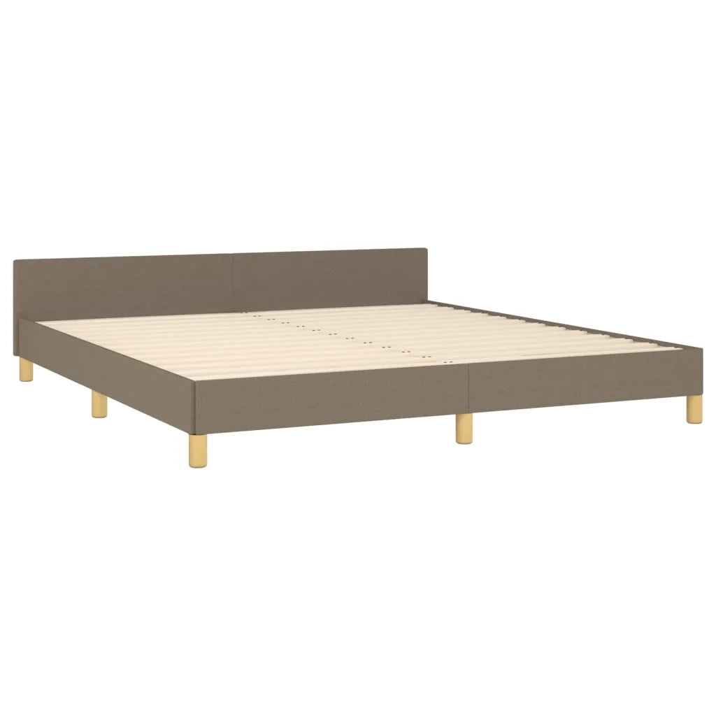 Letto matrimoniale | Letto per adulti | Giroletto senza Materasso Tortora 160x200 cm in Tessuto