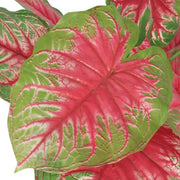 Caladio Pianta Artificiale con Vaso 85 cm Verde e Rosso 244436