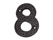 NUMERO CIVICO 8 IN FERRO NERO OPACO