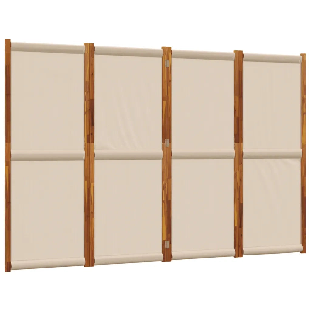 Divisorio Ambienti | Divider per stanze | Paravento a 4 Pannelli Tortora 280x180 cm