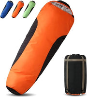 Zak da letto invernale per 3-4 stagioni outdoor, campeggio e trekking, sacco a pelo ultraleggero, per bambini & adulti 210 x 80/220 x 85 cm