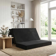 Divano Letto Pieghevole 140 x 67 x 45 cm Nero 900231