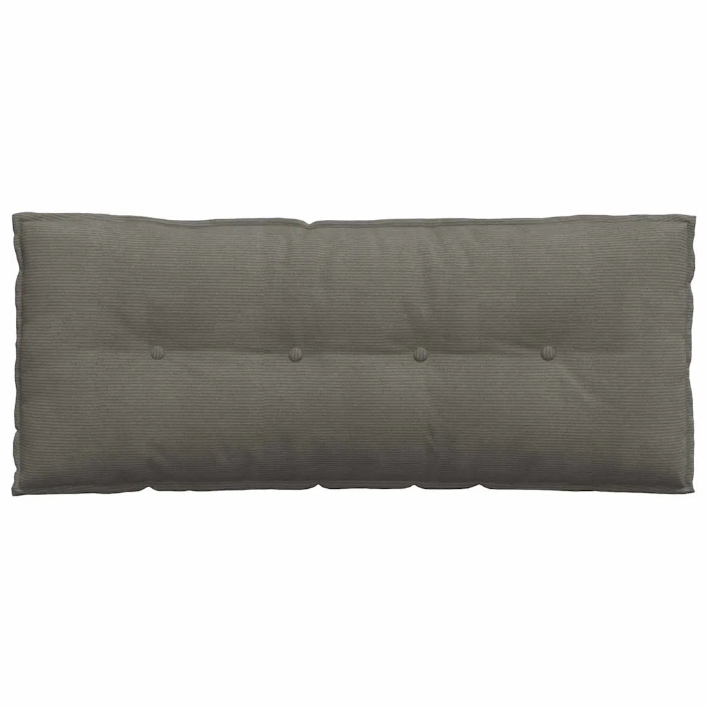 Cuscino per Schiena Grigio chiaro 120 x 50 cm Tessuto in Cords 42014822