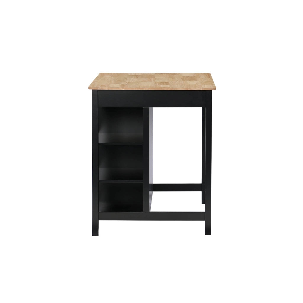 Isola da cucina 3 in 1, 120cm, nero