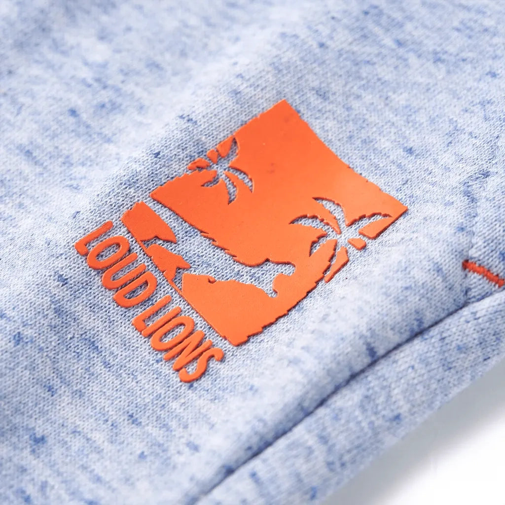 Pantaloncini per Bambini con Coulisse Blu MÃ©lange 128
