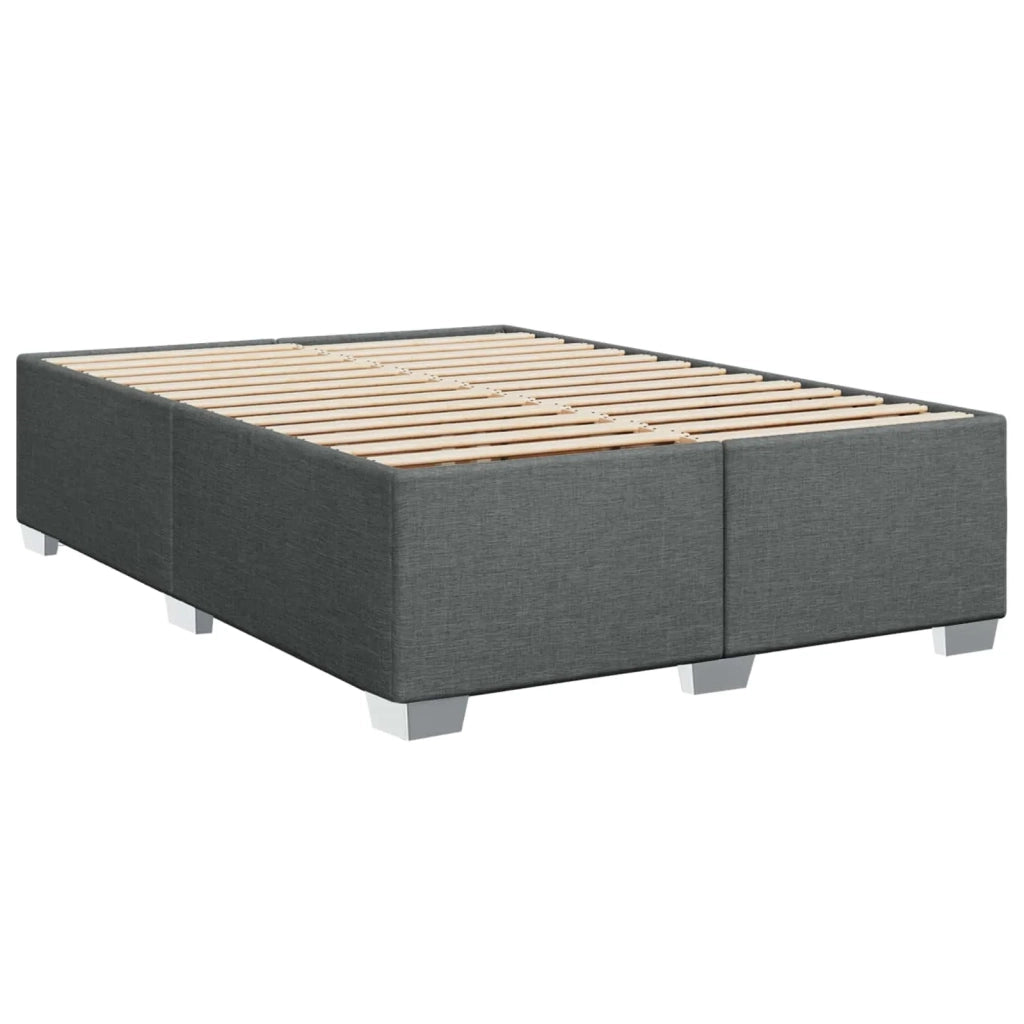 Letto con Box Spring, Materasso e LED Grigio Scuro 140 x 200 cm 3451960