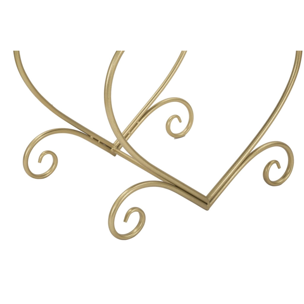 Sgabello Heart crema e gold – 50 x 37,5 x H 51,5 cm