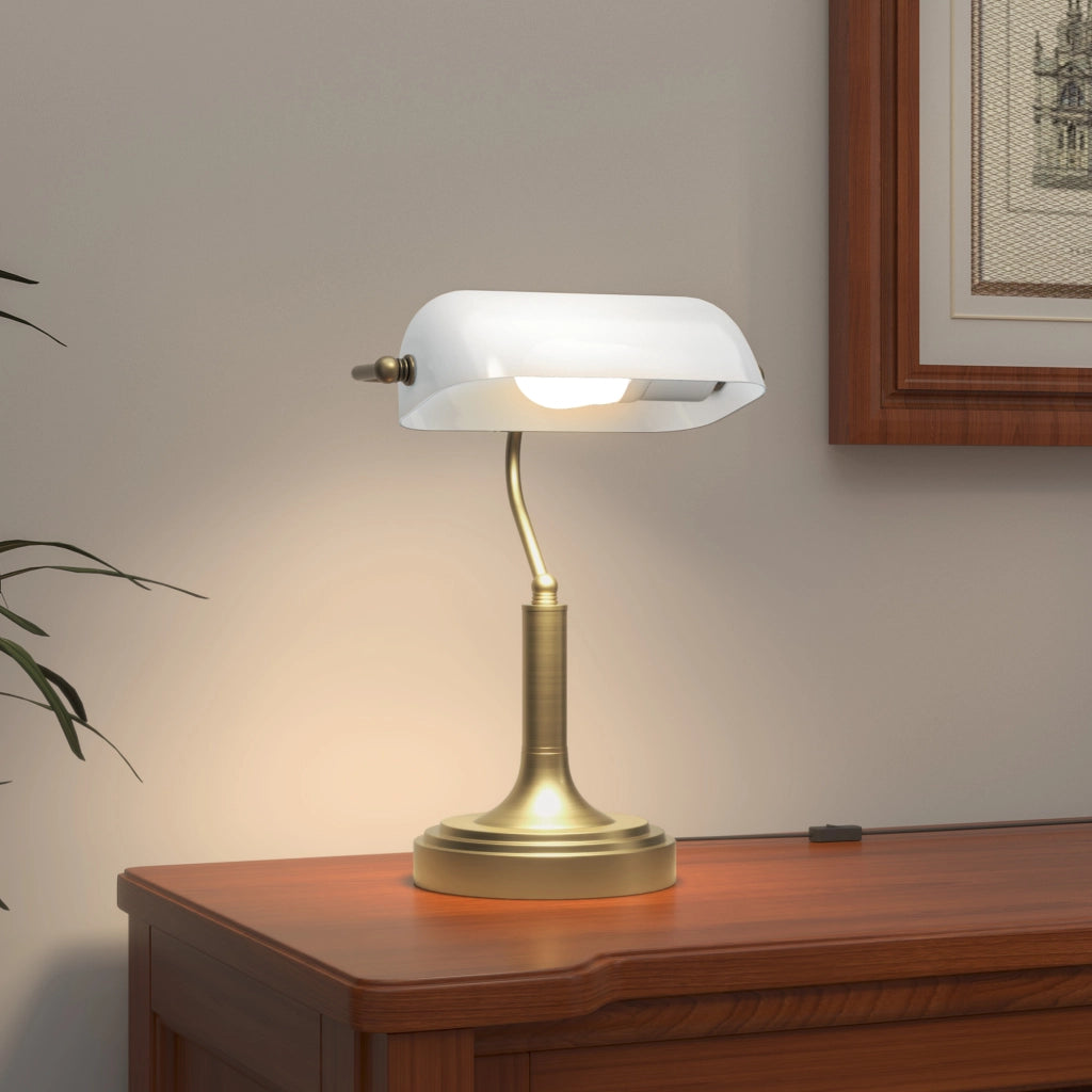 Lampada da Scrivania con Interruttore Basculante ¨C Minimal ¨C Bianco