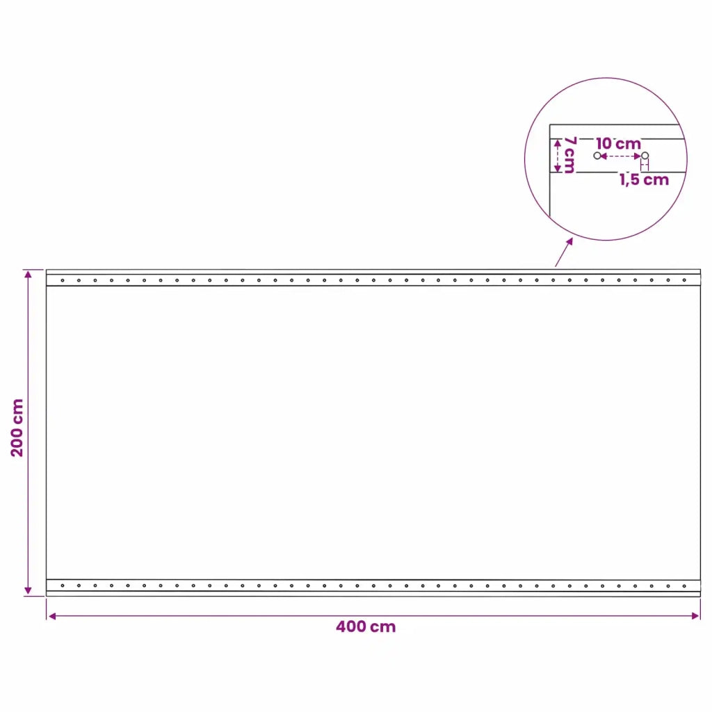 Telo con Occhielli 2 pz Verde 2 x 4 m 260 gsm PE 3429749