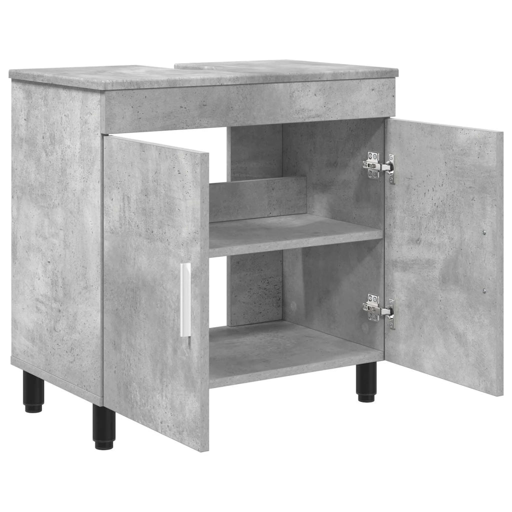 Mobiletto da bagno Grigio Cemento 60 x 35 x 60 cm 889398