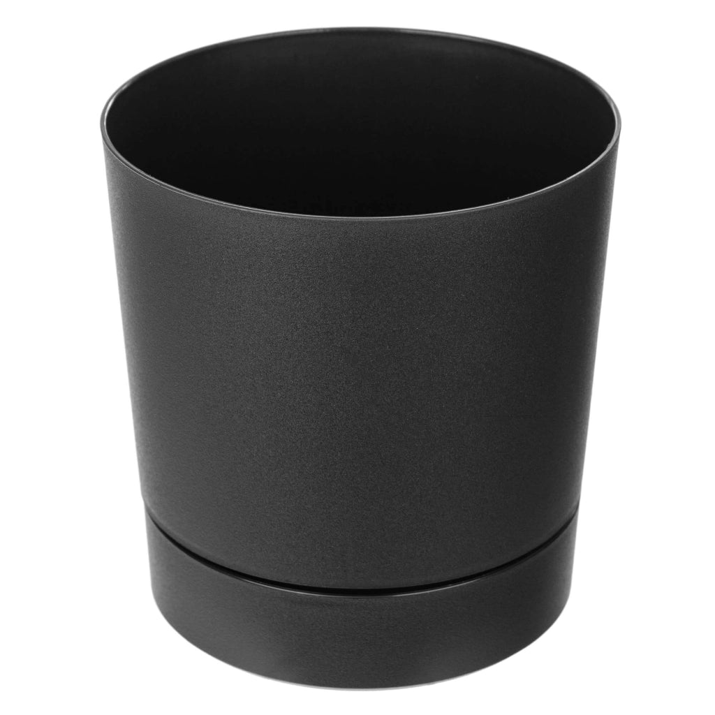 Vaso da fiori KADAX con supporto, rotondo, in plastica, 14,5 cm