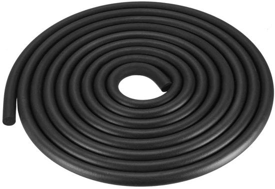 Weerstrip in schiuma di gomma - Tochtstopper per porta e finestra - Nero - Isolamento acustico e impermeabilizzazione idraulica - Ideale per uso marino