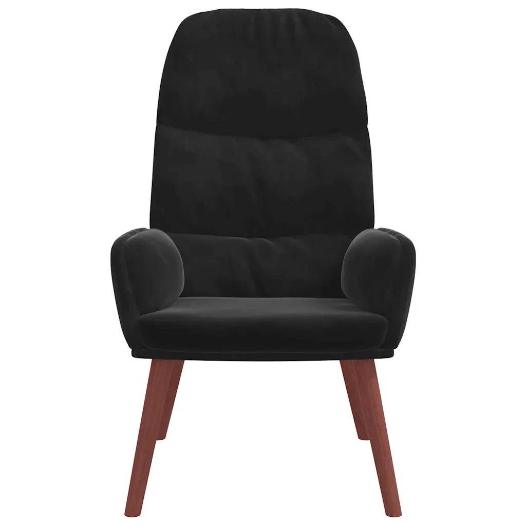 Poltrona Relax Nera in Velluto 4102616