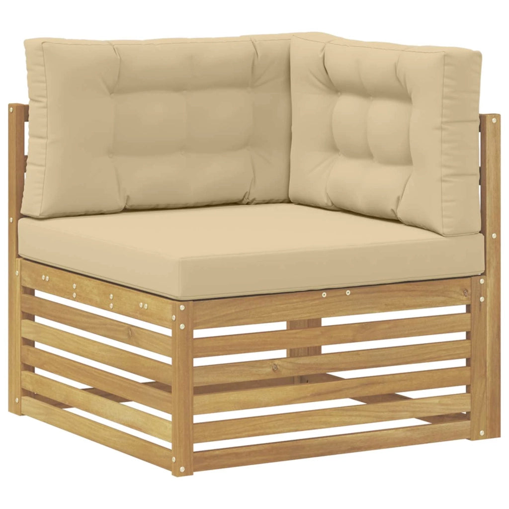 Set di divani da esterno 5 pcs Bianco e Beige 3390483