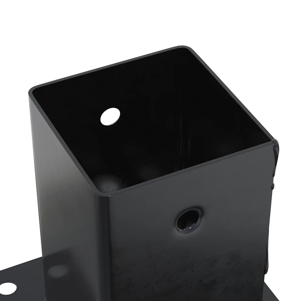 Basi per Pali Quadrati 12 pz 81x81mm Acciaio Verniciato Polvere CFW2323135