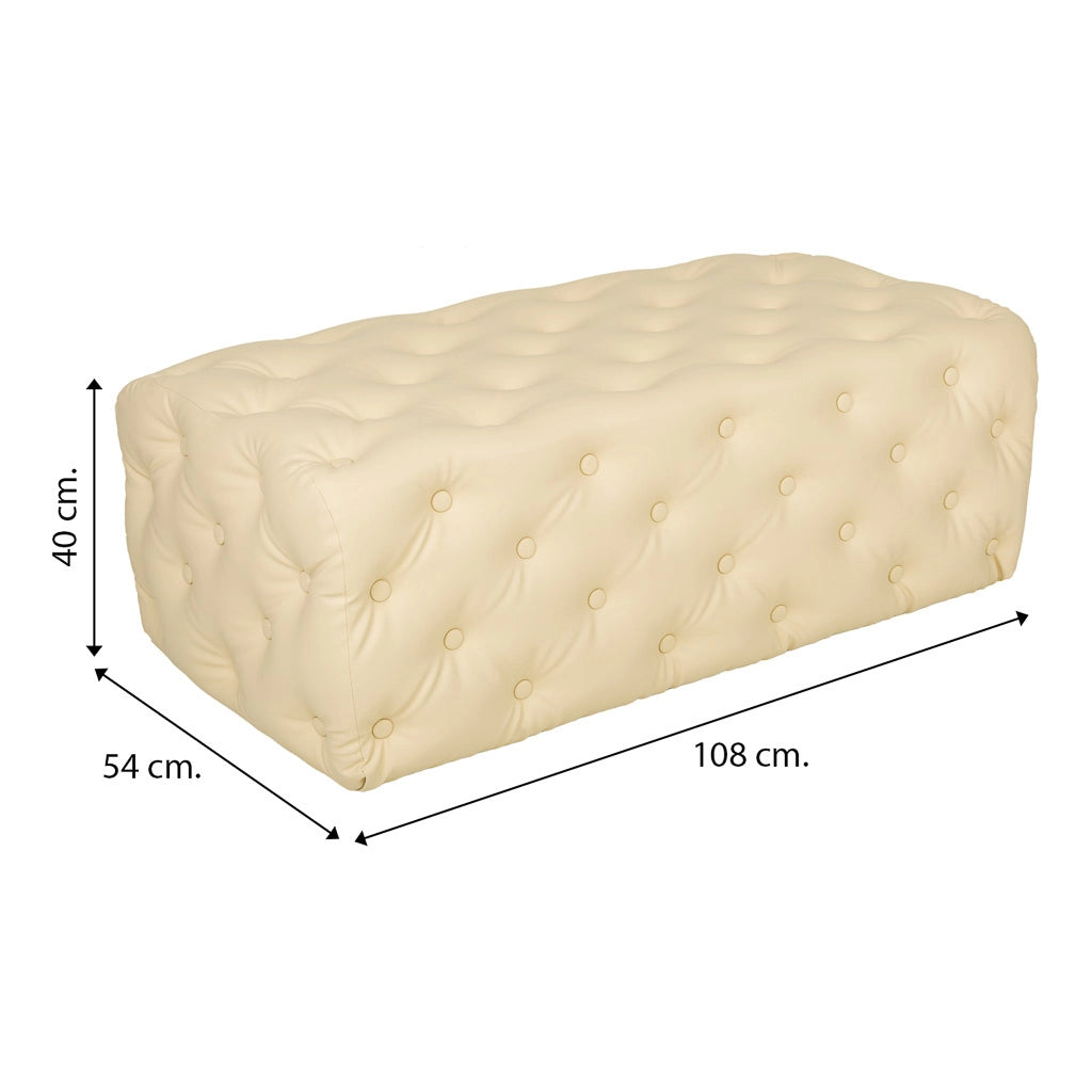 Divanetto imbottito bianco108x54x40h