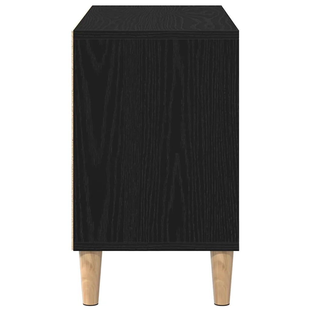 Mobile TV 69,5 x 30 x 50 cm Rovere Nero Legno ingegnerizzato 862583