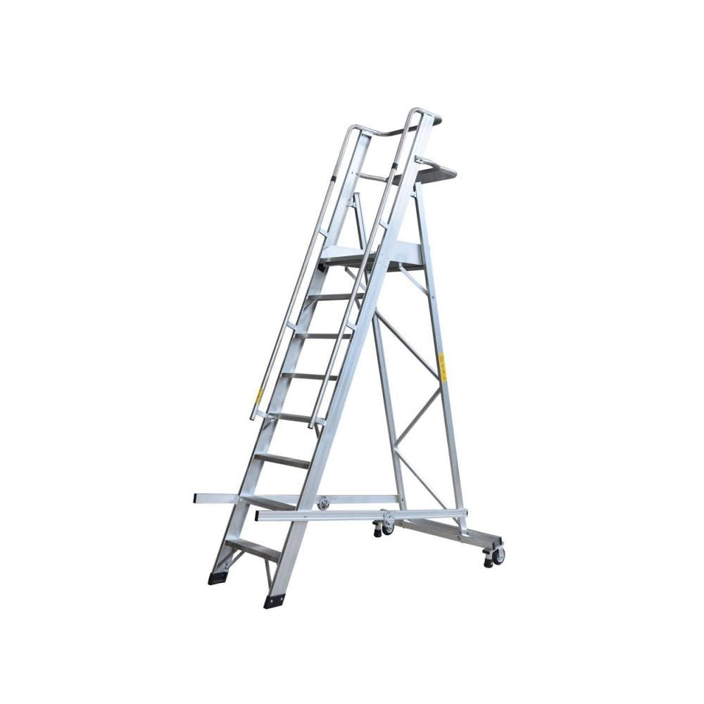 Scala Doppia con Piattaforma in Alluminio Professionale Gierre Formato: 8 gradini