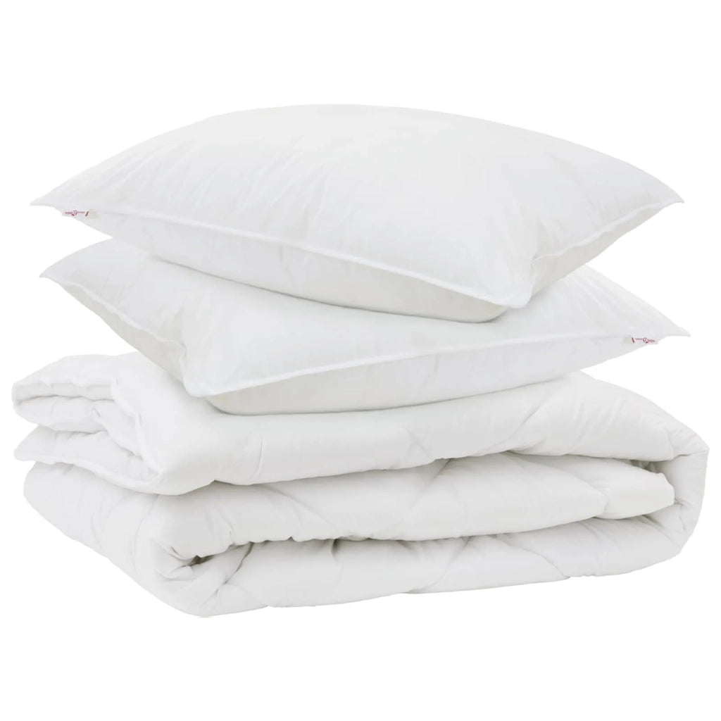 Piumone | Duvet per tutte le stagioni 3 pz Bianco Microfibra