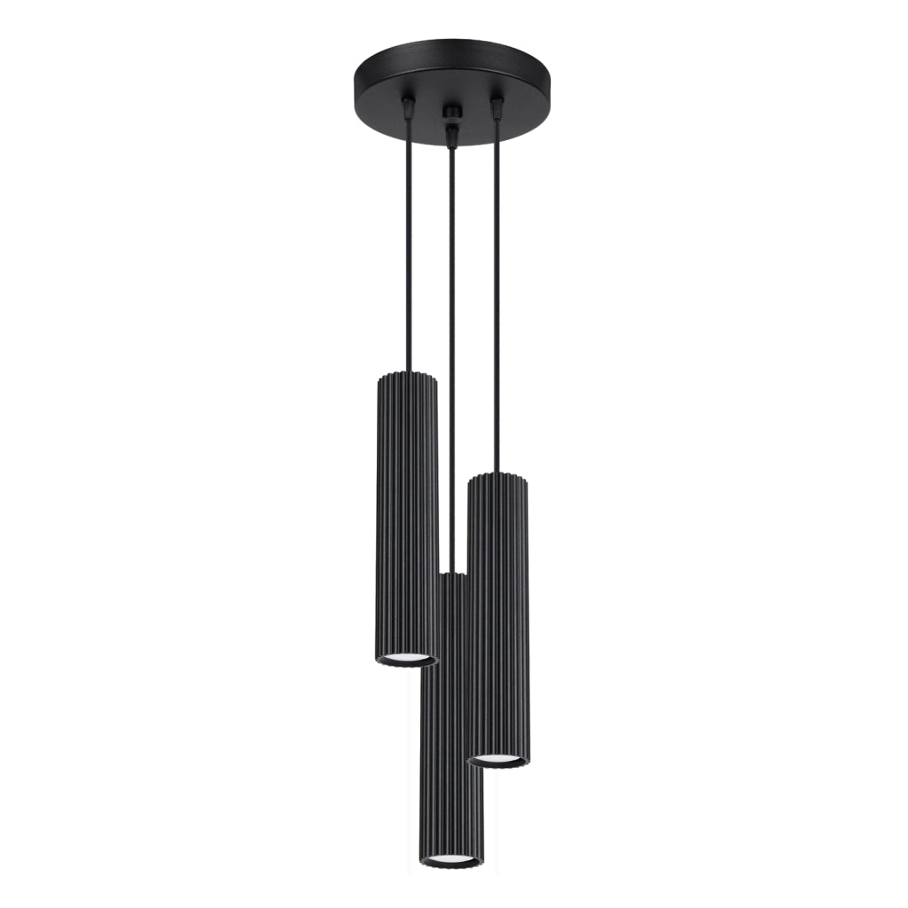 Lampada a sospensione KARBON 3P nero