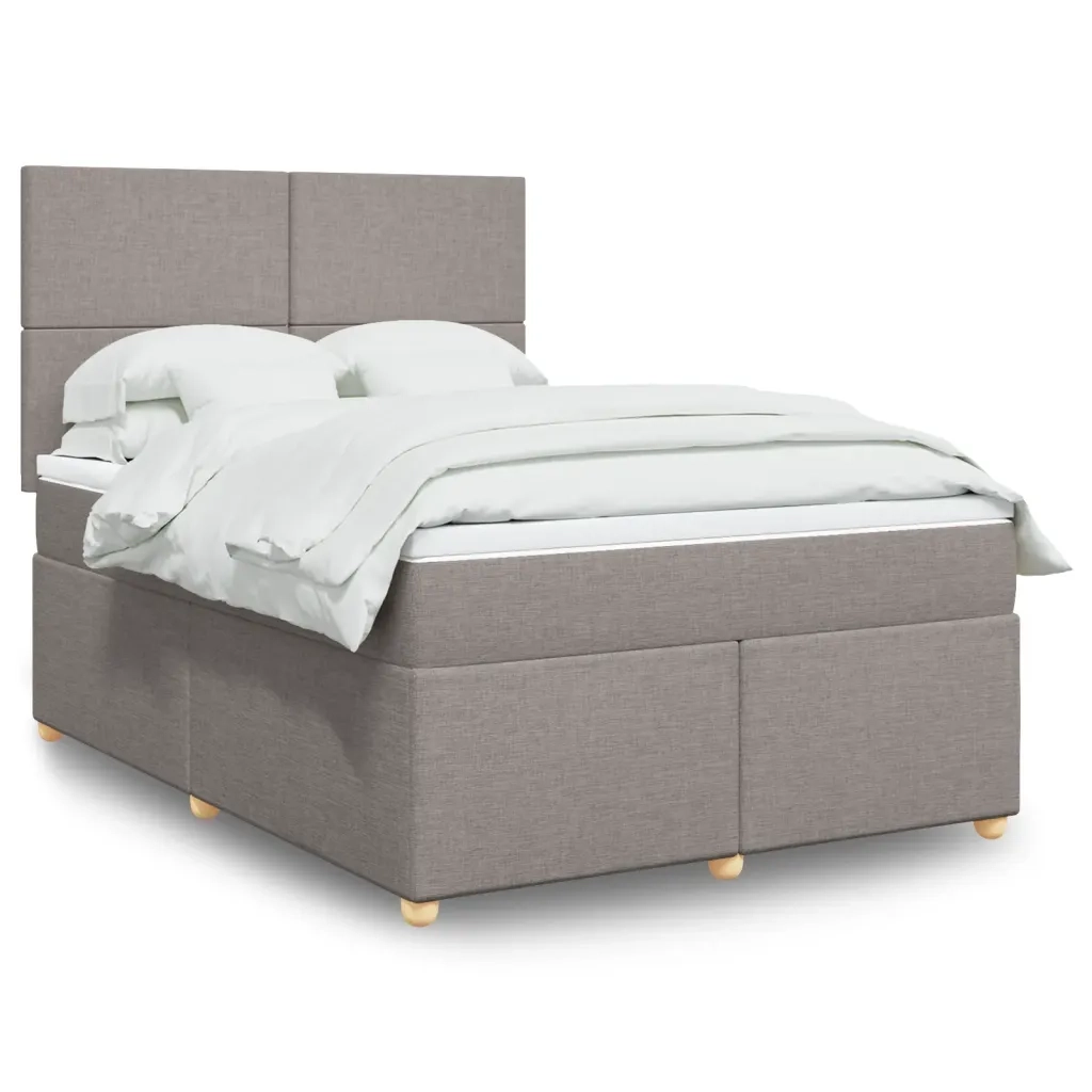 Giroletto a Molle con Materasso Tortora 160x200 cm in Tessuto 3291328