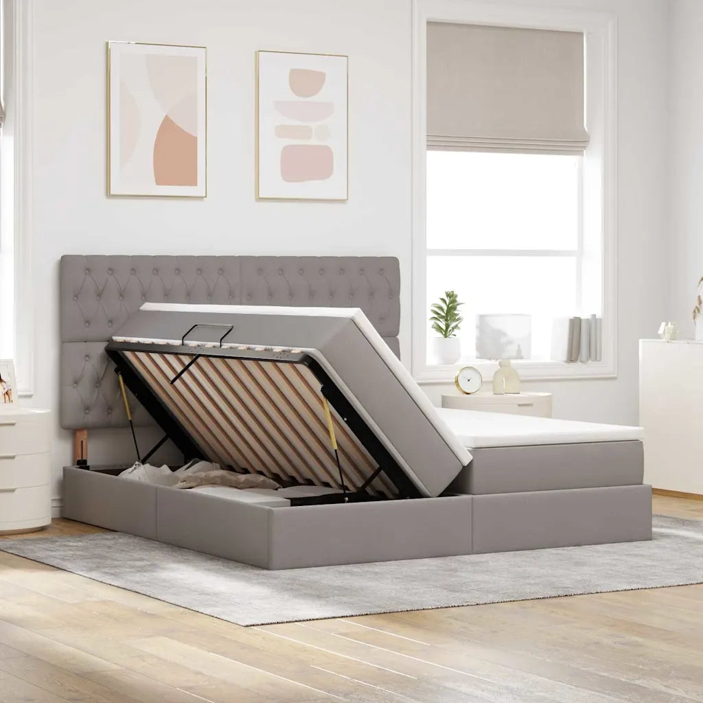 Letto con Contenitore Talpa 200 x 200 cm Pelle Sintetica