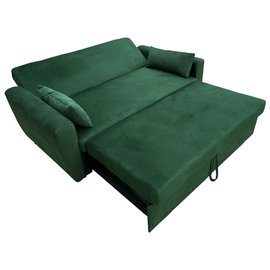 MATTDivano letto a 2 posti in velluto verde
