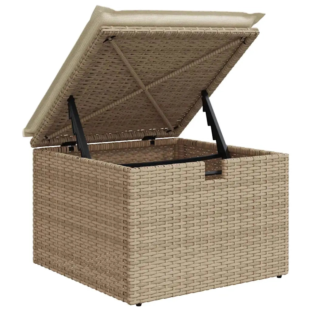 Set Divano da Giardino con cuscino 6 pcs Beige polyrattan 3359907