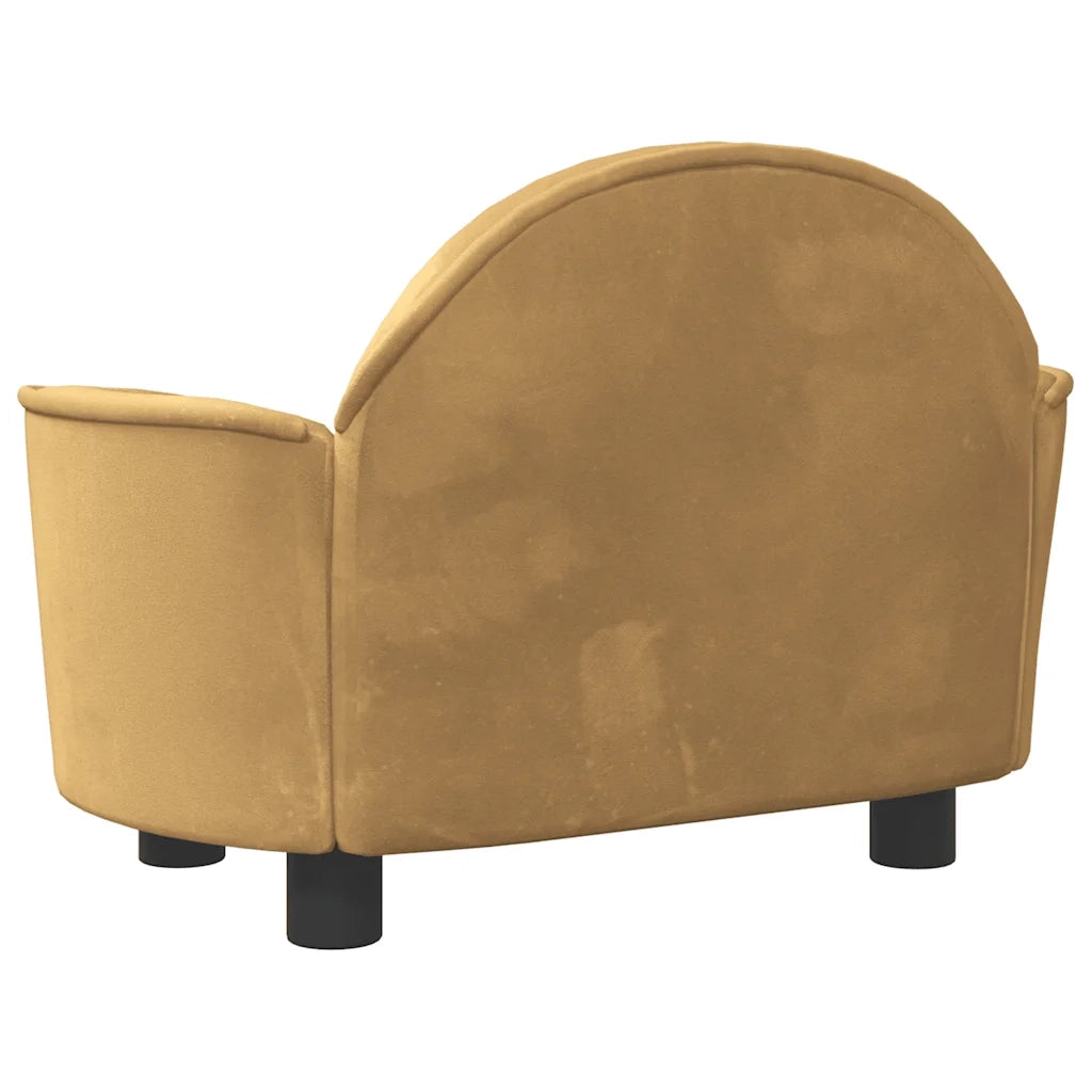 Lettino per Cani Marrone 66x40x45 cm in Velluto 171843