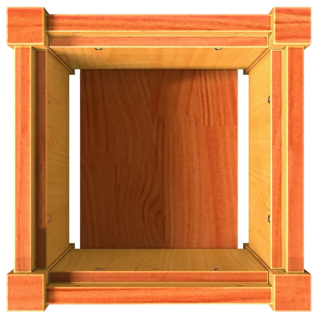 Fioriera Giardino Marrone Cera 31x31x31 cm Legno Massello Pino 837398