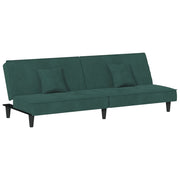 Divano letto in velluto verde scuro 02_0020407
