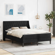 Struttura letto con materasso-Giroletto Nero 120 x 190 cm Velluto 307691