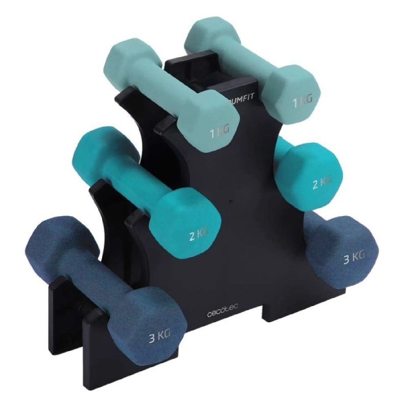 CECOTEC 07139 - DrumFit Dumbbell 123 Neoprene Set
