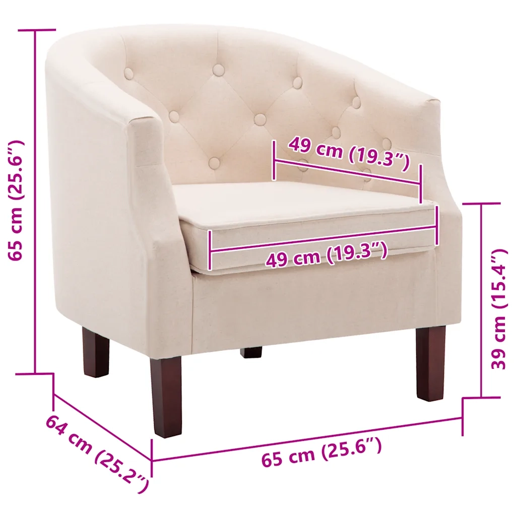 Poltrona Beige in Tessuto 247002
