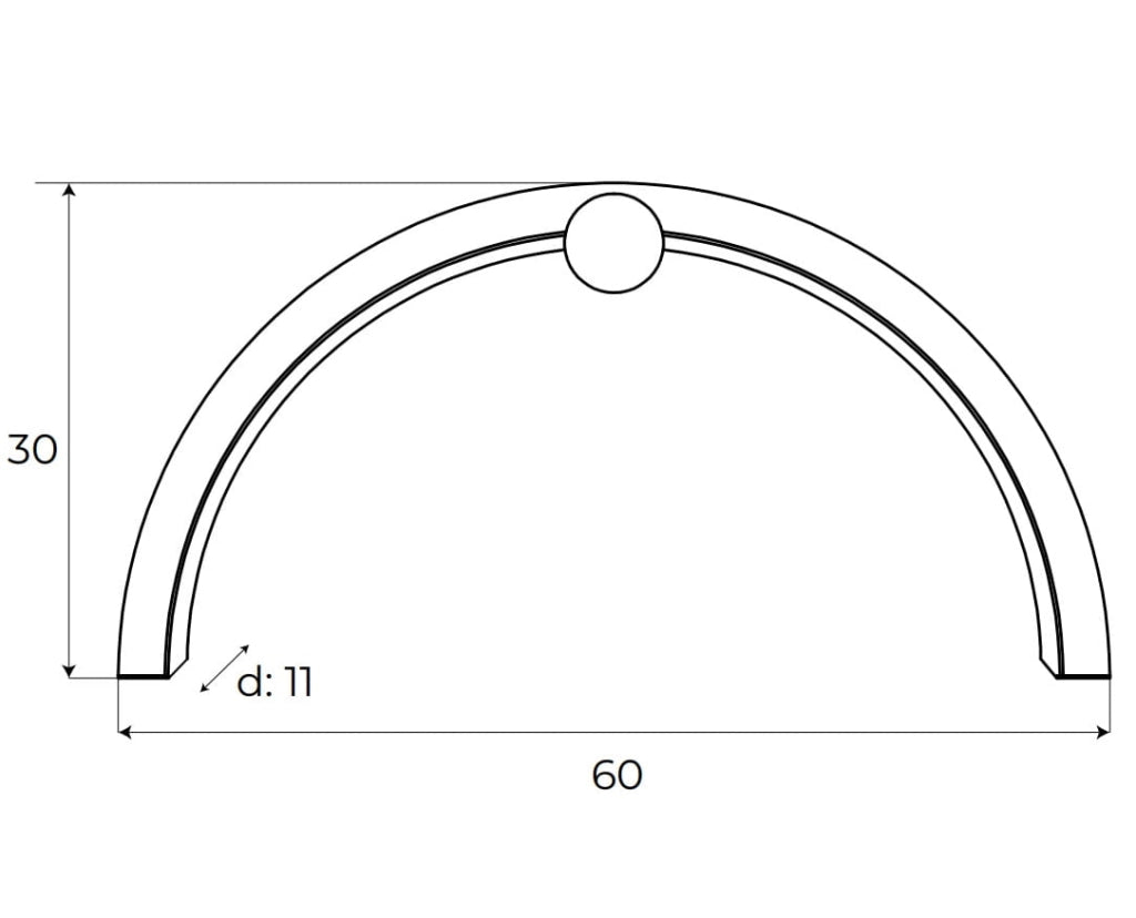 Applique arco Ø60 cromata Maxlight Trio Arc LED 16W